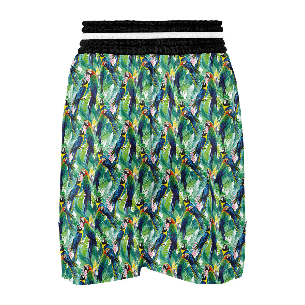 Flower And Parrot Print Pattern Boxing Shorts-grizzshop