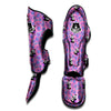 Flower And Purple Panda Print Pattern Muay Thai Shin Guards-grizzshop