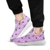 Flower And Purple Panda Print Pattern White Athletic Shoes-grizzshop