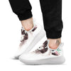 Flower And Raccoon Print White Athletic Shoes-grizzshop