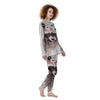 Flower And Raccoon Print Women's Pajamas-grizzshop