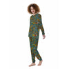 Flower And Rooster Print Pattern Women's Pajamas-grizzshop