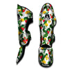 Flower And Strawberry Print Pattern Muay Thai Shin Guards-grizzshop