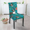 Flower Boston Terrier Pattern Print Chair Cover-grizzshop