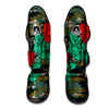 Flower Camouflage Red Rose Print Muay Thai Shin Guards-grizzshop