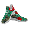 Flower Camouflage Red Rose Print White Athletic Shoes-grizzshop