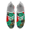 Flower Camouflage Red Rose Print White Athletic Shoes-grizzshop