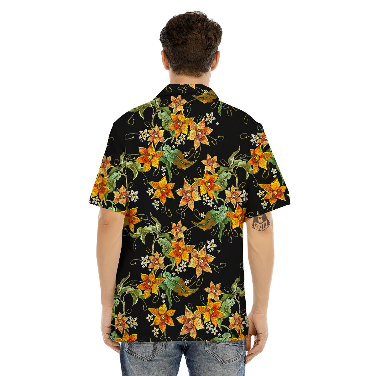 Flower Daffodil Vintage Print Pattern Men's Hawaiian Shirt-grizzshop