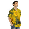 Flower Daffodil Yellow Print Men's Hawaiian Shirt-grizzshop