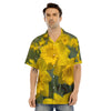 Flower Daffodil Yellow Print Men's Hawaiian Shirt-grizzshop