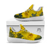 Flower Daffodil Yellow Print White Athletic Shoes-grizzshop