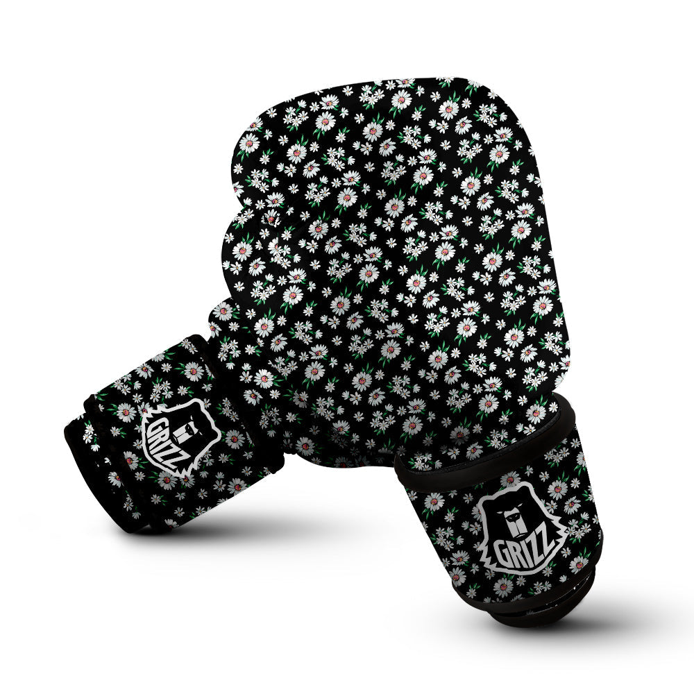 Flower Daisy Print Pattern Boxing Gloves-grizzshop