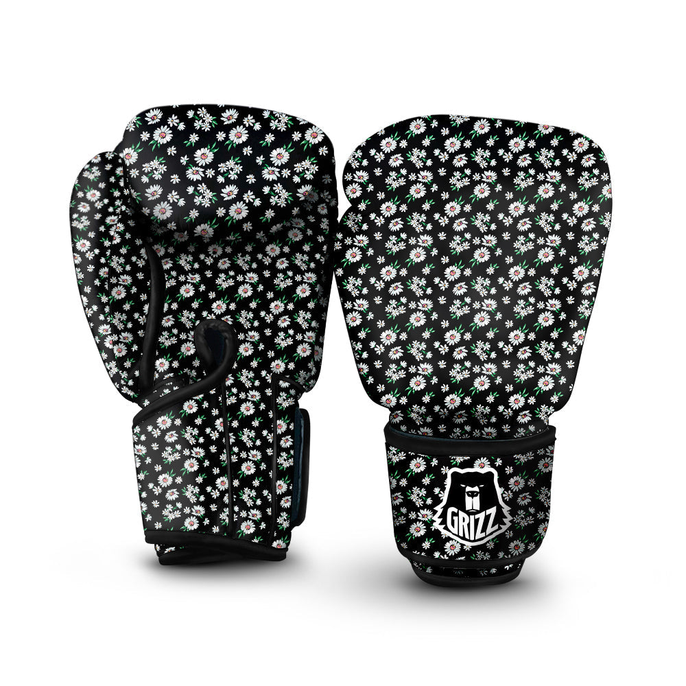 Flower Daisy Print Pattern Boxing Gloves-grizzshop