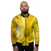 Flower Daisy Yellow Print Men's Bomber Jacket-grizzshop