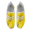 Flower Daisy Yellow Print White Athletic Shoes-grizzshop