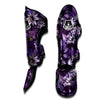 Flower Floral Purple Print Pattern Muay Thai Shin Guards-grizzshop