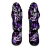 Flower Floral Purple Print Pattern Muay Thai Shin Guards-grizzshop