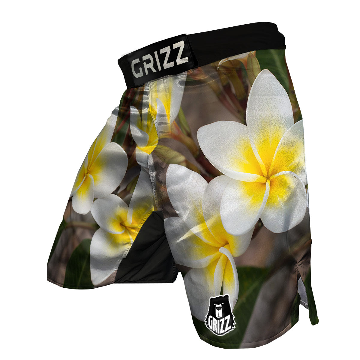 Flower Frangipani Print MMA Shorts-grizzshop