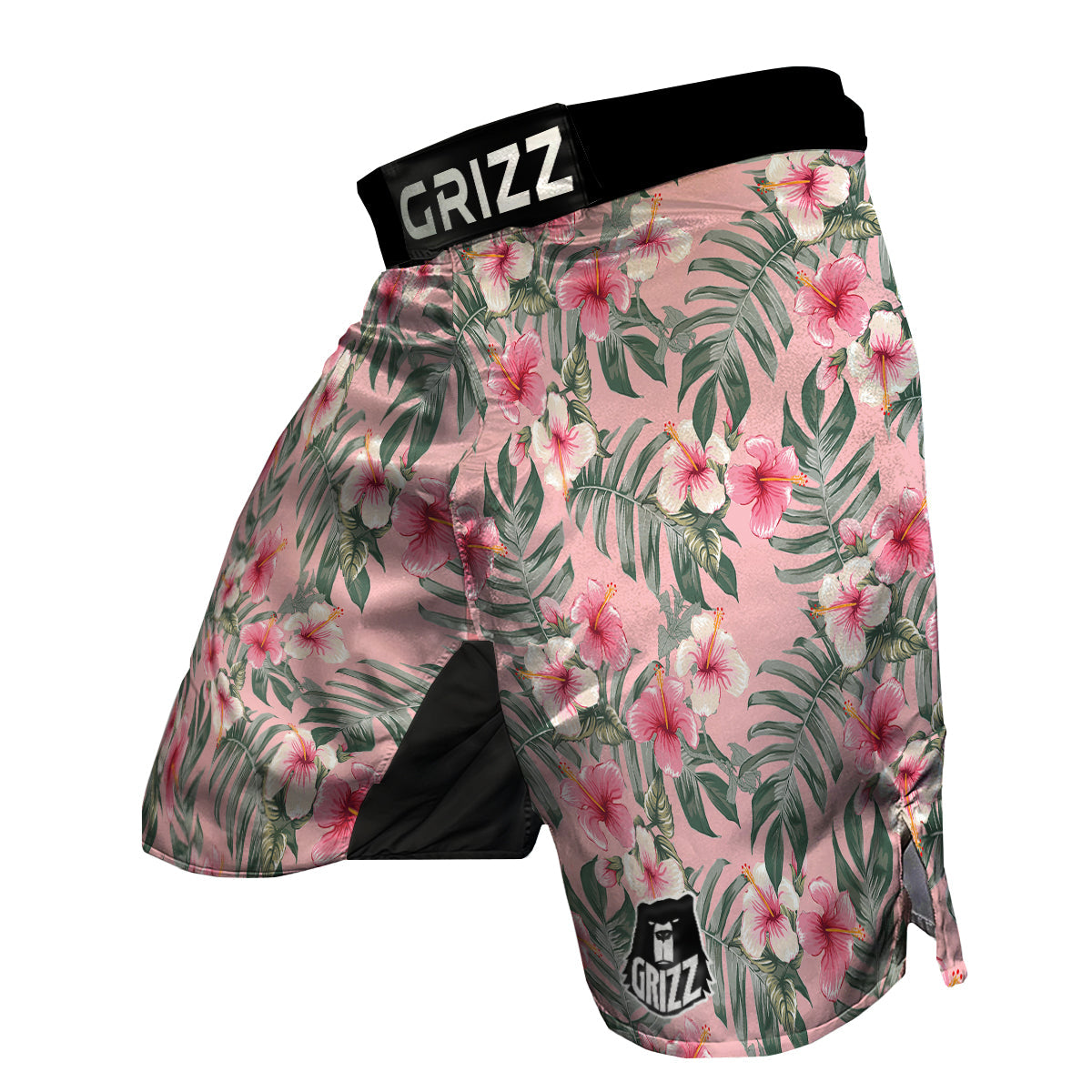 Flower Frangipani Tropical Print Pattern MMA Shorts-grizzshop
