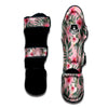 Flower Frangipani Tropical Print Pattern Muay Thai Shin Guards-grizzshop