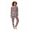 Flower Frangipani Tropical Print Pattern Women's Pajamas-grizzshop