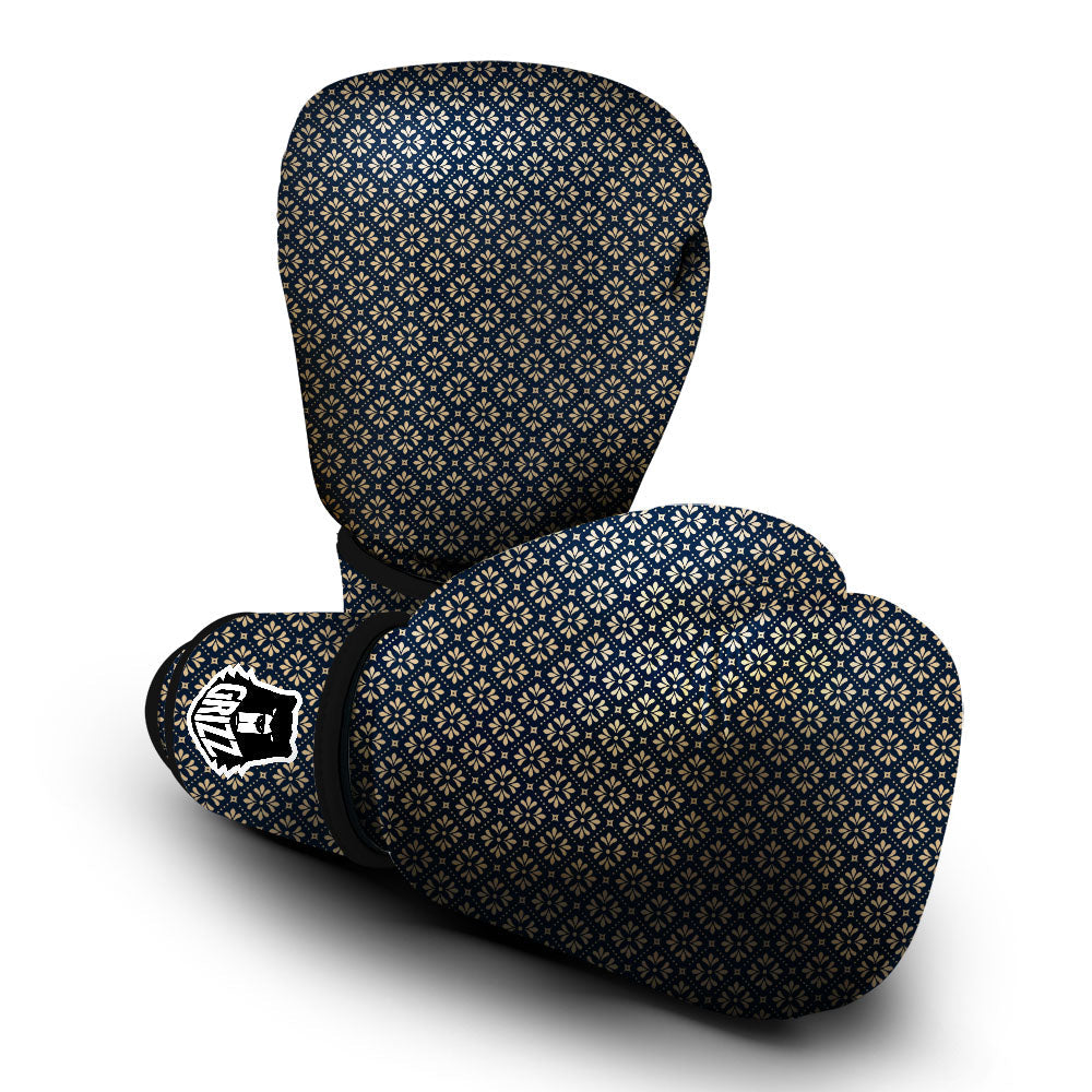 Flower Geometric Dot Print Pattern Boxing Gloves-grizzshop