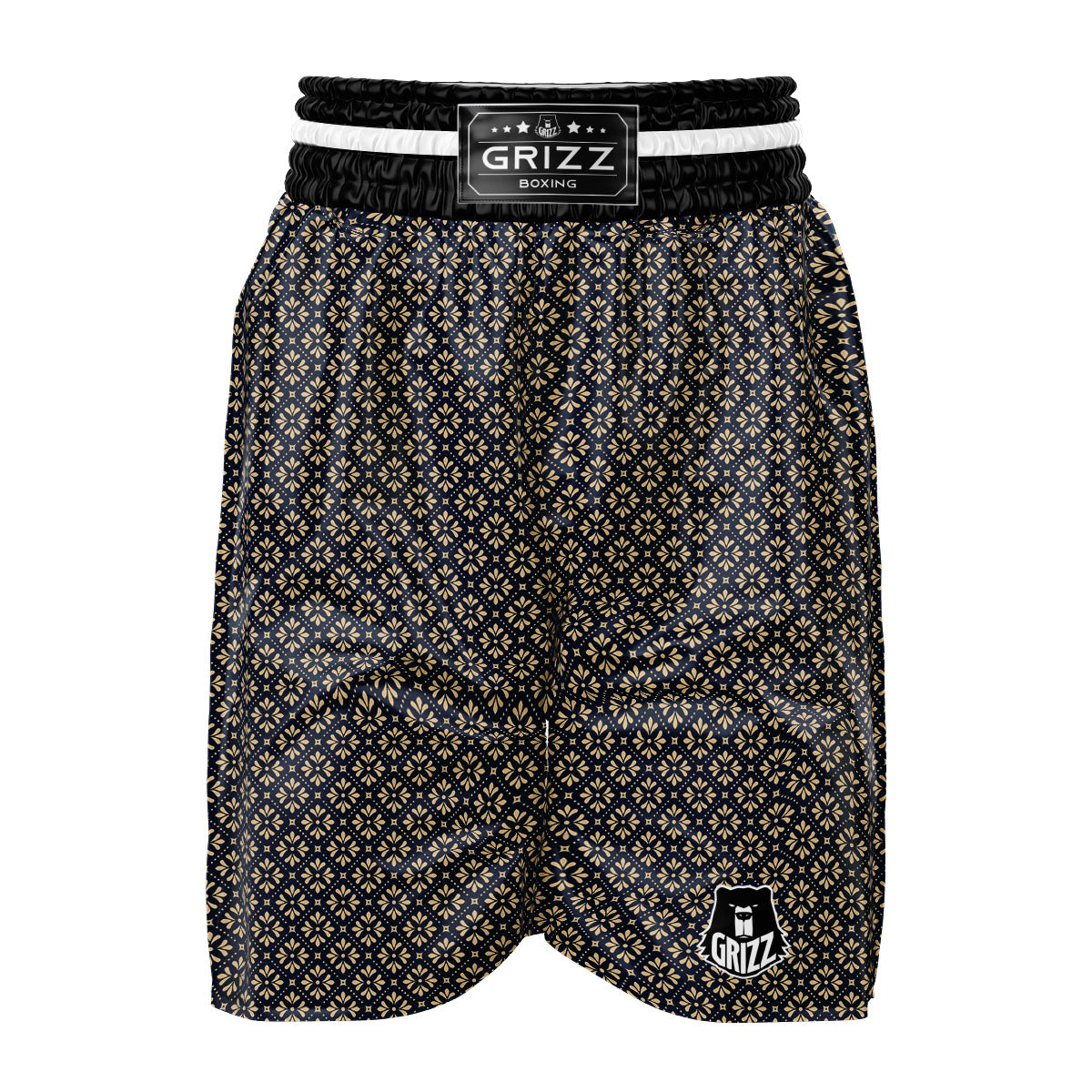Flower Geometric Dot Print Pattern Boxing Shorts-grizzshop