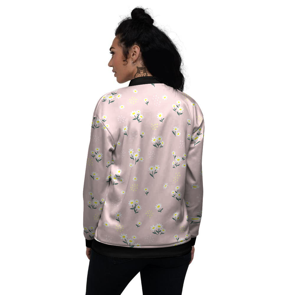 Flower Girly Spring Print Pattern Women's Bomber Jacket-grizzshop