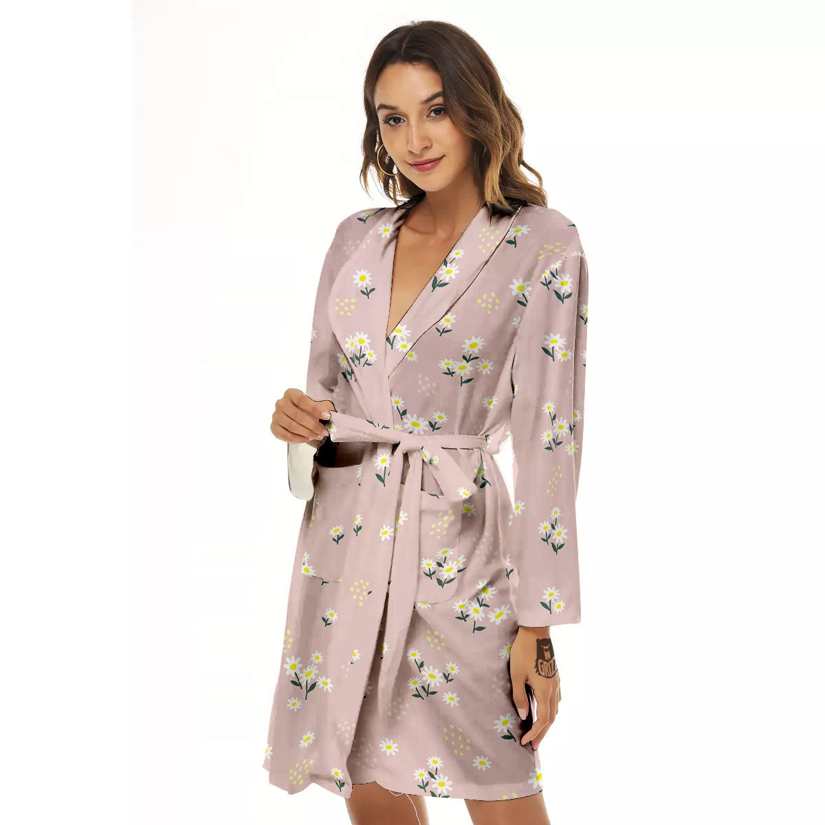 Flower Girly Spring Print Pattern Women's Robe-grizzshop