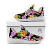 Flower Hawaiian Aloha Print White Athletic Shoes-grizzshop