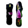 Flower Lily Purple Print Muay Thai Shin Guards-grizzshop