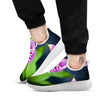 Flower Lily Purple Print White Athletic Shoes-grizzshop