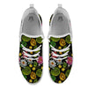 Flower Lily Water Print Pattern White Athletic Shoes-grizzshop