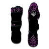 Flower Mandala Purple Print Muay Thai Shin Guards-grizzshop