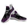 Flower Mandala Purple Print White Athletic Shoes-grizzshop