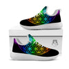 Flower Of Life Seven Chakras Print White Athletic Shoes-grizzshop