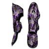 Flower Orchid Purple Print Pattern Muay Thai Shin Guards-grizzshop