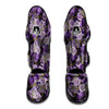 Flower Orchid Purple Print Pattern Muay Thai Shin Guards-grizzshop