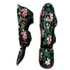 Flower Orchid Tropical Print Pattern Muay Thai Shin Guards-grizzshop