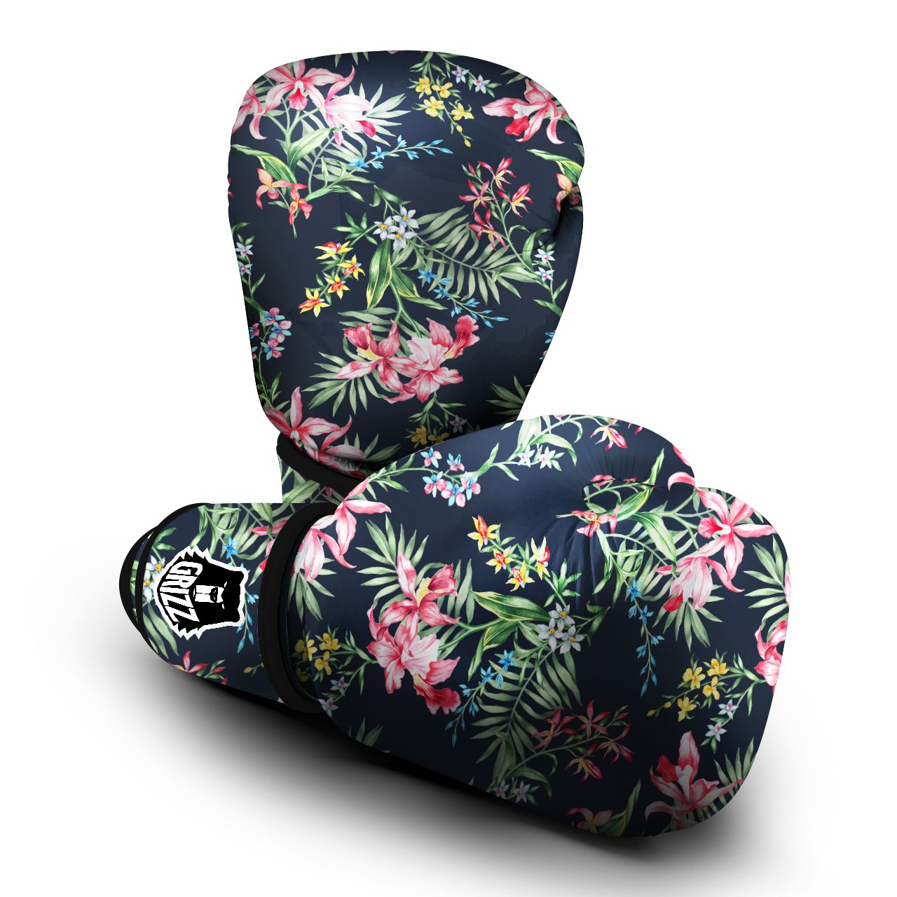 Flower Orchid Watercolor Print Pattern Boxing Gloves-grizzshop
