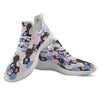 Flower Patchwork Pink Print Pattern White Athletic Shoes-grizzshop