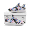 Flower Patchwork Pink Print Pattern White Athletic Shoes-grizzshop