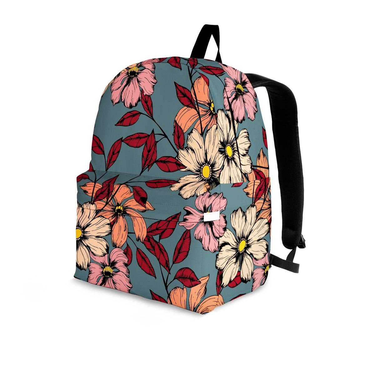 Flower Print Backpack-grizzshop