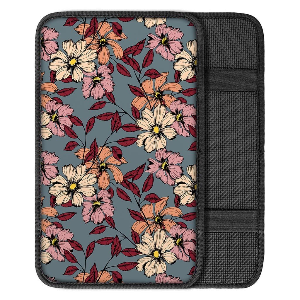 Flower Print Car Console Cover-grizzshop