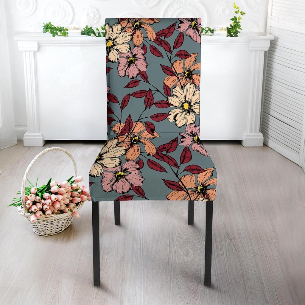 Flower Print Chair Cover-grizzshop