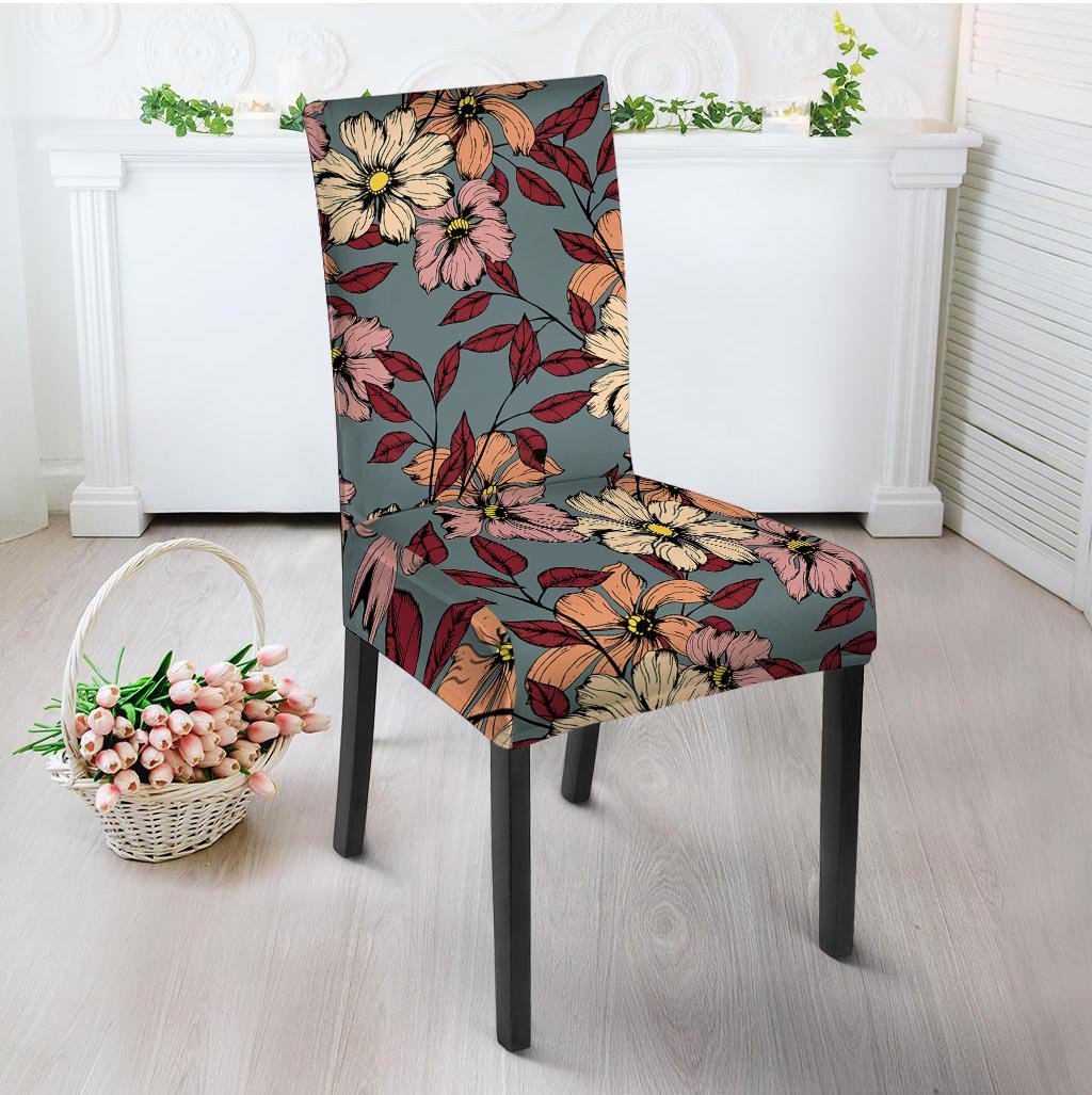 Flower Print Chair Cover-grizzshop