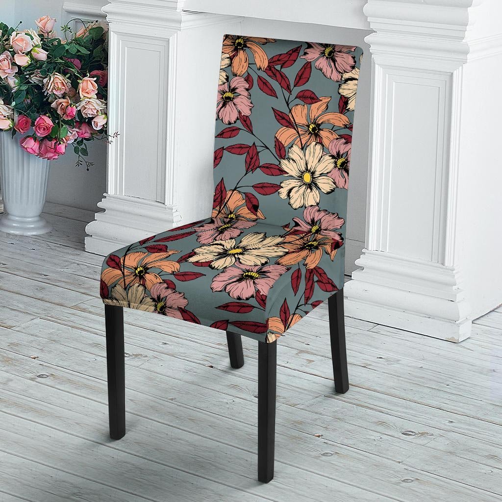 Flower Print Chair Cover-grizzshop