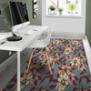 Flower Print Floor Mat-grizzshop