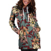 Flower Print Hoodie Dress-grizzshop