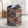 Flower Print Laundry Basket-grizzshop